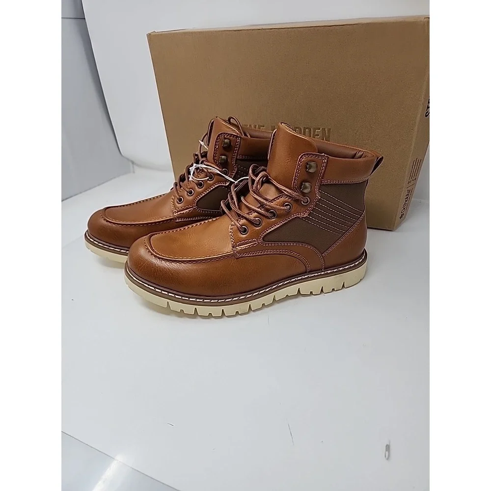 Steve Madden Men's‎ Bleeker Boot Size 8 Cognac